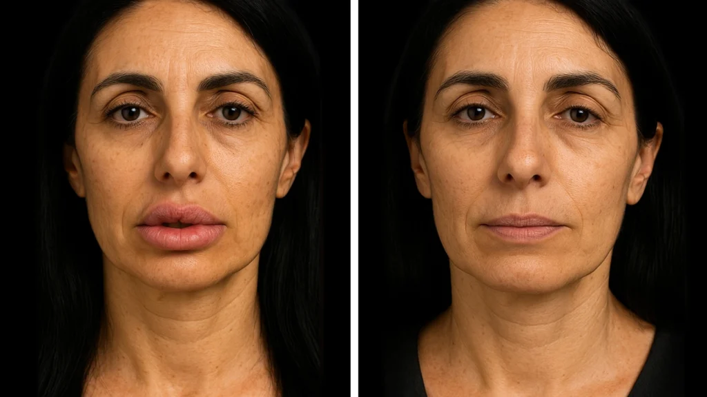 Foto Carta Servizi - Ialuronidasi Prima e Dopo