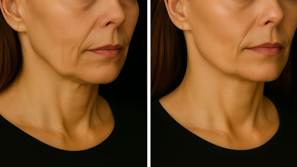 MG Beauty Clinic Fili Foto Trazione Linea Mandibolare Prima e Dopo