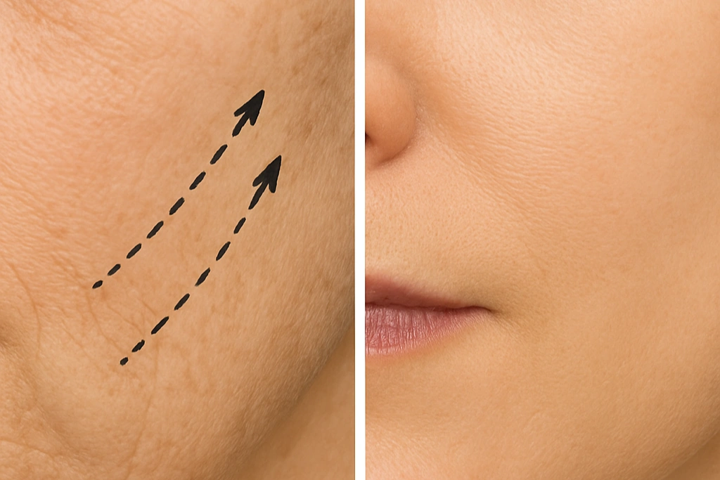 MG Beauty Clinic - Fili di Trazione Zigomi e Guance Prima e Dopo