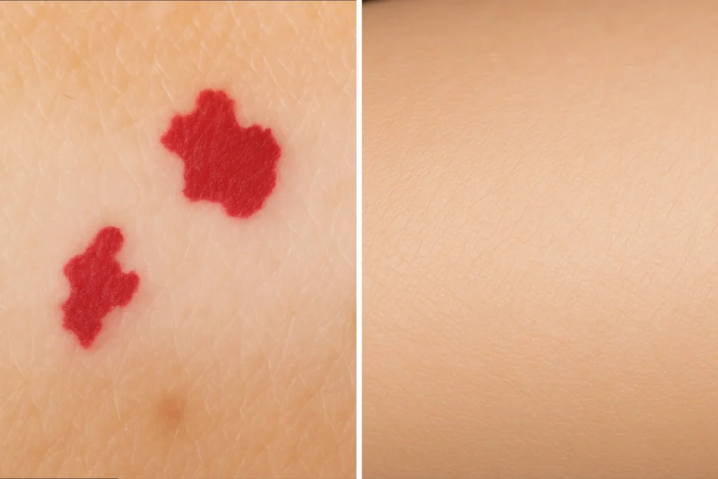 MG Beauty Clinic - Patologie Angiomi Rubino prima e dopo