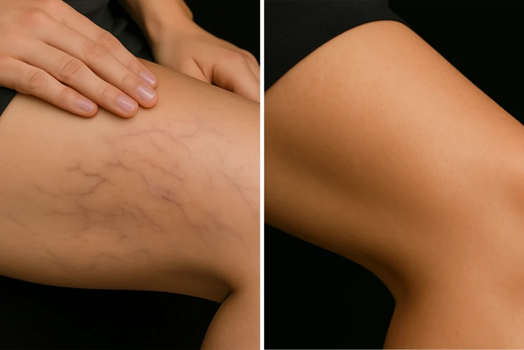 MG Beauty Clinic - Patologie Capillari Dilatati Prima e dopo