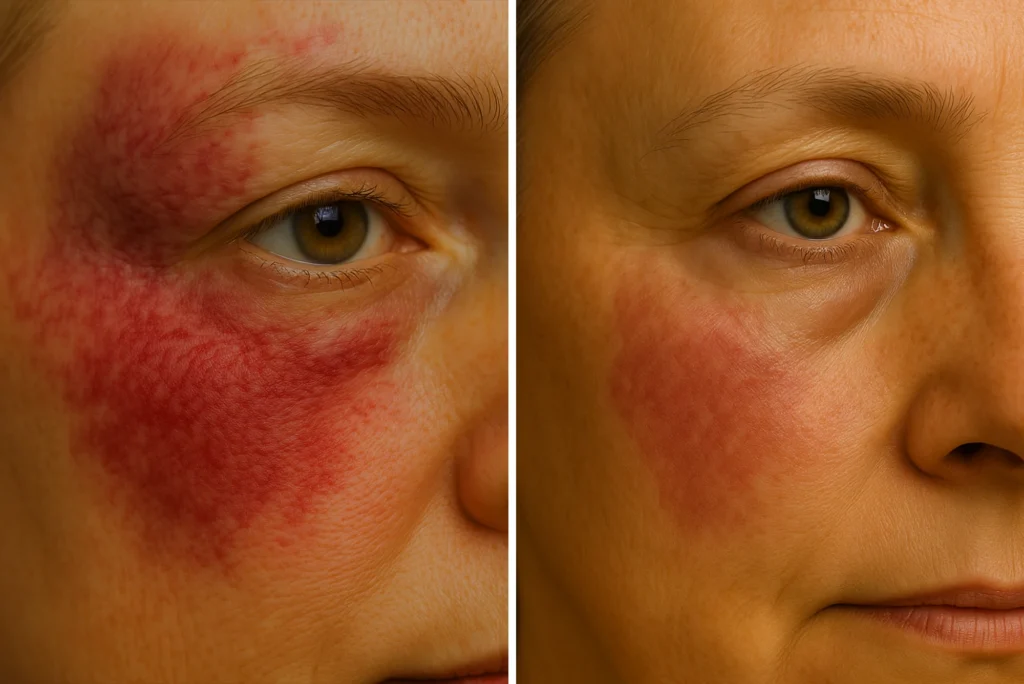 MG Beauty Clinic - Patologie Malformazioni Capillari prima e dopo