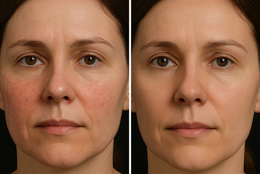 MG Beauty Clinic - Patologie Teleangectasie prima e dopo