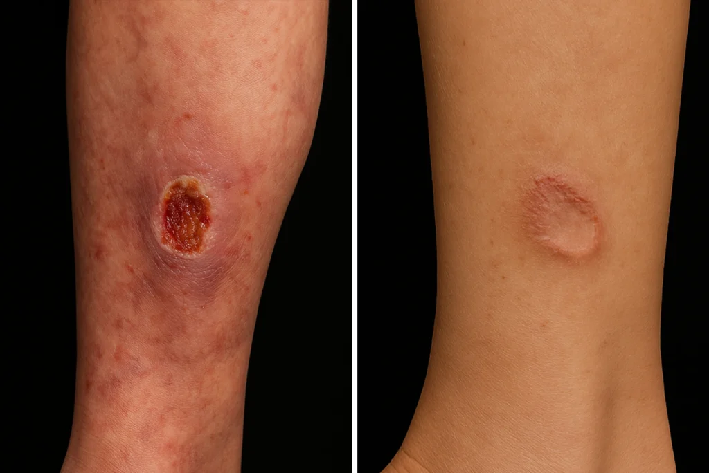 MG Beauty Clinic - Patologie Ulcere Venose prima e dopo