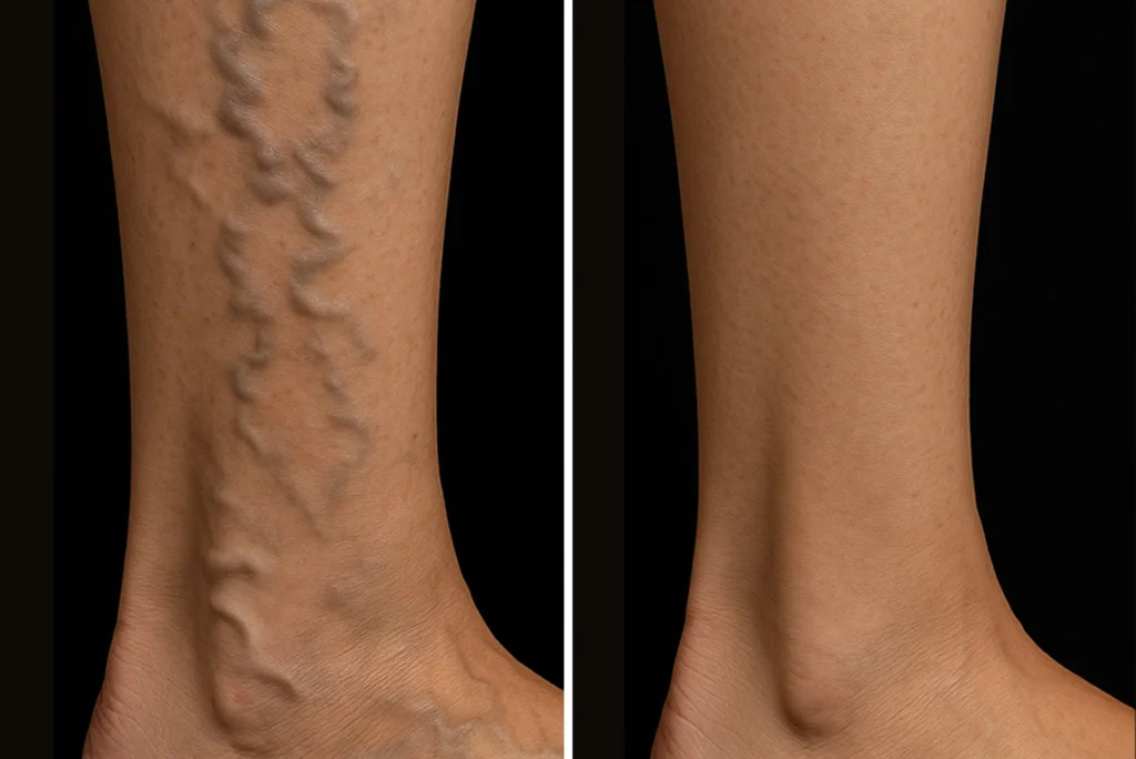 MG Beauty Clinic - Patologie Vene Varicose prima e dopo