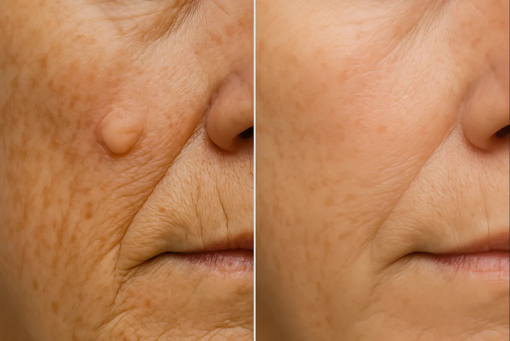 MG Beauty Clinic - Patologie Basalioma prima e dopo