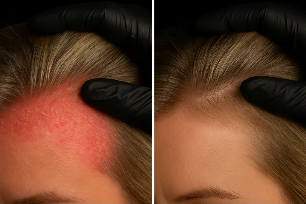 MG Beauty Clinic - Patologie Dermatite Seborroica prima e dopo