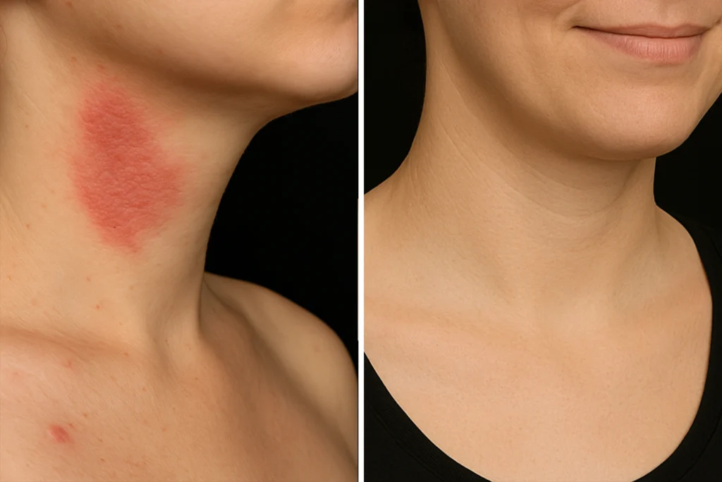 MG Beauty Clinic - Patologie Dermatite da Contatto prima e dopo